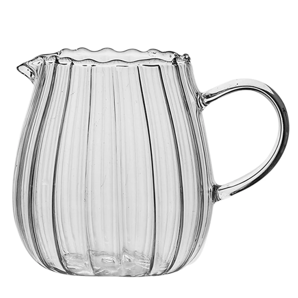 

1Pc Espresso Frothing Pitcher Creamer Jugs Glass Teapot Ice Tea Dispenser Sauce Pitcher Hot Tea Dispenser