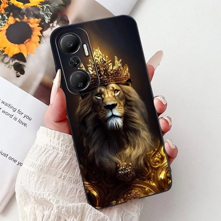 Для Infinix Hot 20 20i 4G Чехол X6826 X665C Силиконовый чехол Cute Cat Tiger Мягкий для Play X6825 Hot20 5G Coque