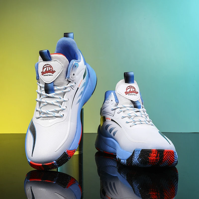 

Professional Male Basketball Shoes Breathable Boys High Ankles Sneakers Non-Slip Basketball Trainers Designer Basket Shoes Men