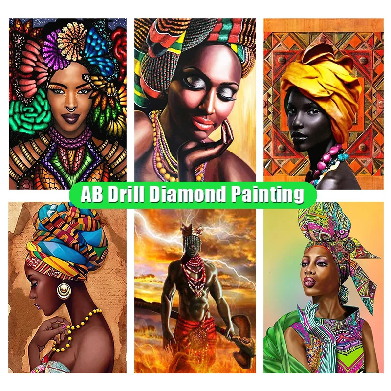 

Disney Diy 5D Ab Full Diamond Painting Embroidery Figure African Woman Cross Stitch Square Round Drill Handmade Hobby Gift Ll296