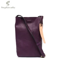 sc vintage casual genuine leather women sling bags retro cowhide small portable phone purses daily crossbody shoulder handbags
