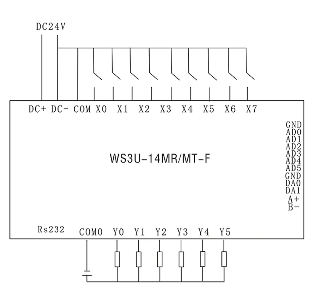 Плата промышленного управления PLC FX3U 14MR 14MT, 8 в 6 Out, аналоговый 6AD 2DA, Modbus RS485 RTC, чехол в комплекте, фотопанель (art.: 3920bc7acc53a) - 3920bc7acc53a