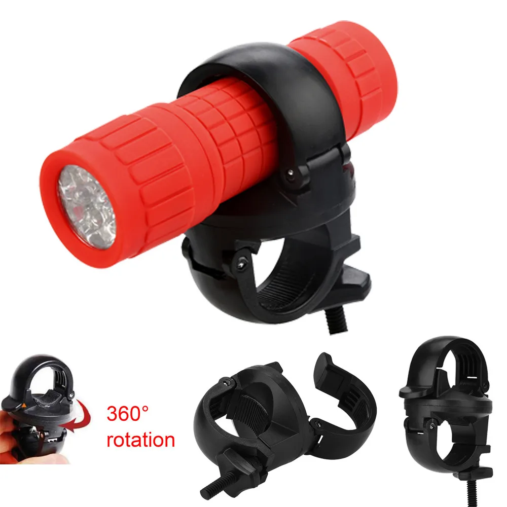 

Clip Holder LED MTB Flash Bracket Lamp Front Light Torch 360°Rotation Mount Bike Bicycle Light Bike Helmet Rear Light