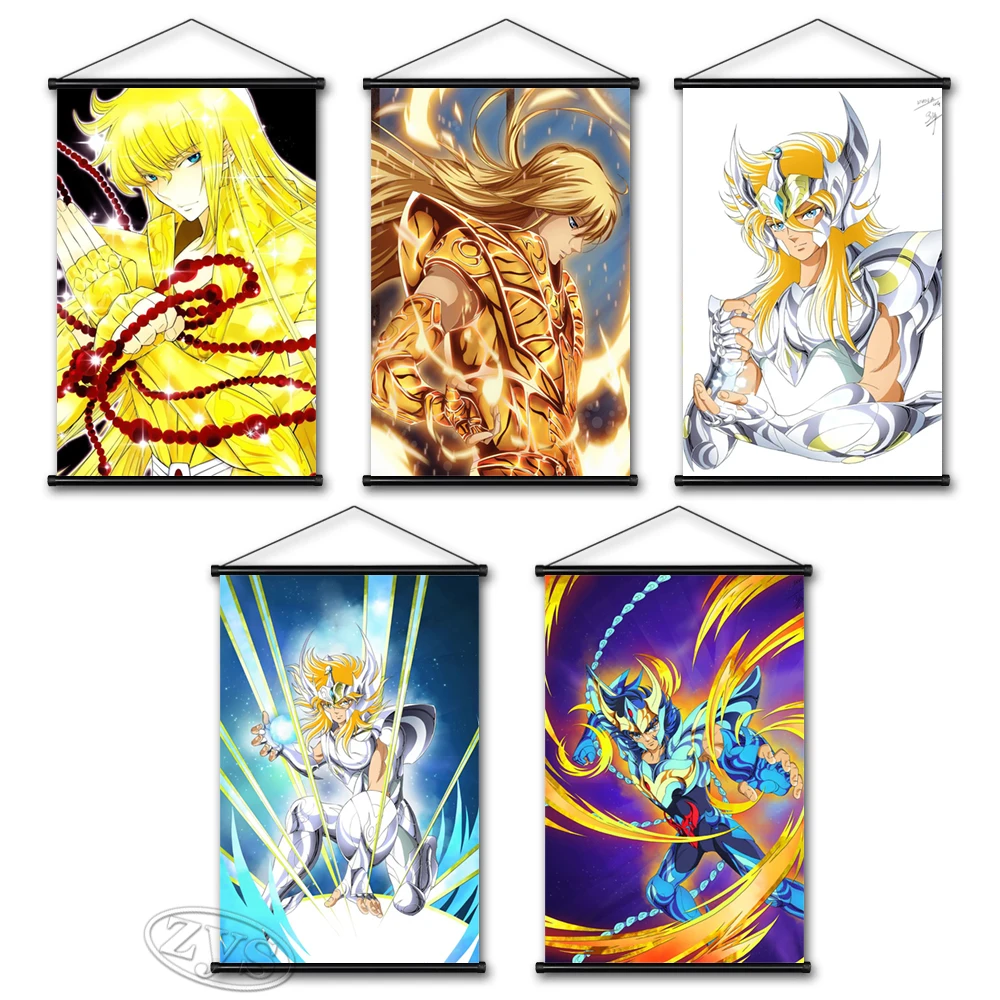 

Anime Hanging Scrolls Wall Art Saint Seiya Picture Poster Canvas Painting Mural Modular Living Room Bedroom Home Decor Cuadros