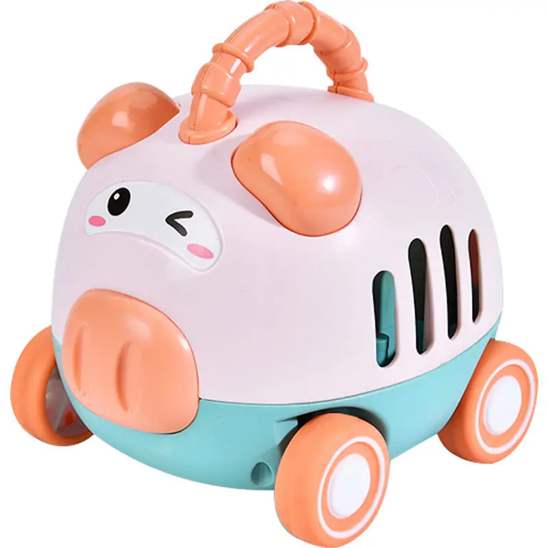 

Creative Press Ejector Car Toys Children's Inertial Force Return Car Cute Cartoon Pig Toy Car Funny Creative Parent-child Games