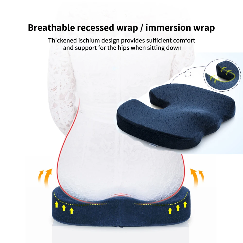

1 шт. 91% натуральные латексные дышащие подушки для сиденья Coccyx ортопедические U-образные подушечки массажные дорожные офисные кресла сидят н...