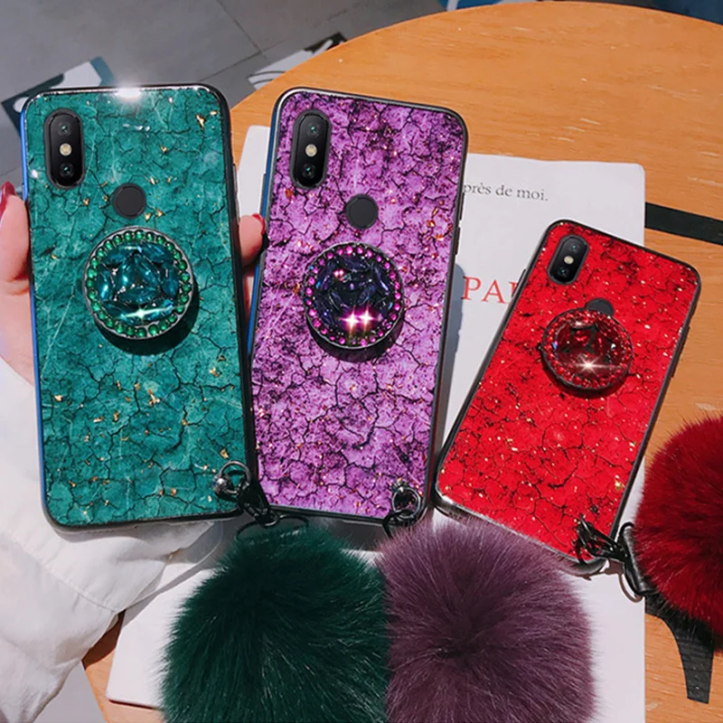 Luxury Glitter Case For Xiaomi Redmi Note 11S 11 10 Pro 8 8T 4A 4X 5 5A 6 6A 6Pro 7 7A 8 8A K20 Pro Silicon Marble Holder Cover