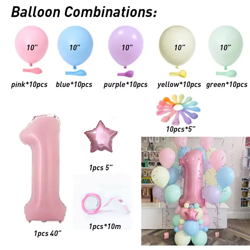 

2022 New Products 2022 Ballon 2022 Macaroon Latex balloons Candy Pink Ballons Set 1 2 3 4 5 6 7 8 9 Birthday Party Decoration