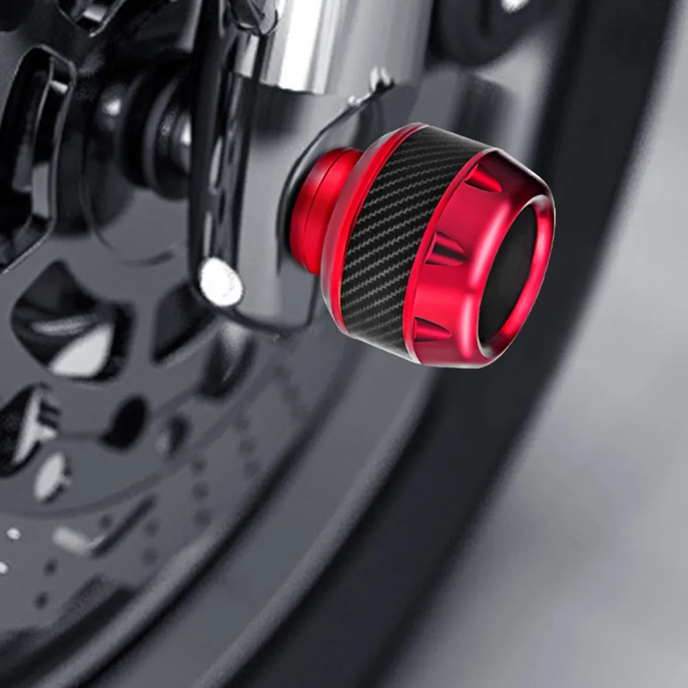 

1 Pair Red Motorcycle Universal Wheel Slide Wheel Protector CNC Aluminum Alloy Motorcycles Mopeds Scooters Accessories