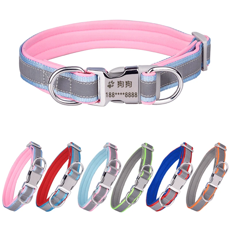 

Personalized ID Tag Cat Collar Bell Engraving Safety Breakaway Small Dog Nylon Adjustable for Puppy Kittens Necklace