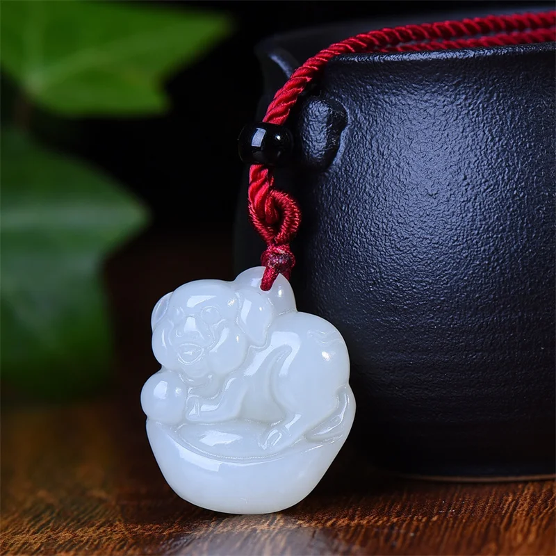 

Maichuang/HetianWhiteJade слиток зодиака Подвеска модные аксессуары и индивидуальные искусственные ювелирные изделия в подарок