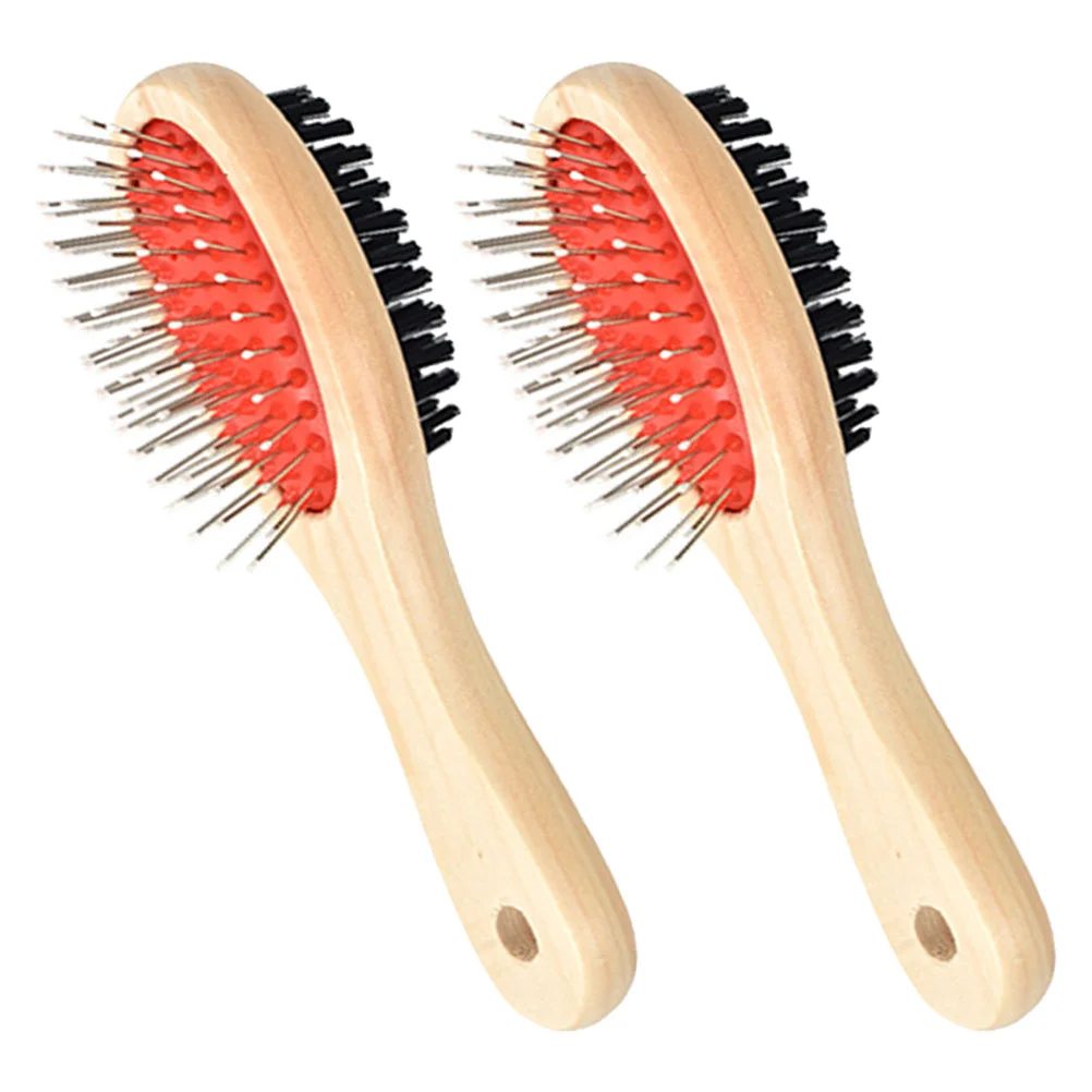 

2Pcs Dog Combs Household Cat Hair Combs Double Sides Combs for Pet Dog Cat