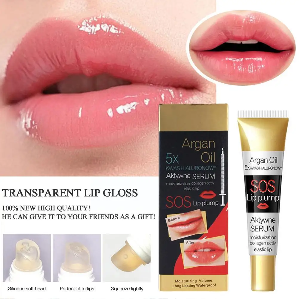

Instant Volumising Lip Plumper Oil Collagen Lip Gloss Moisturizer Enhancer Cosmetics Lips Lip Volume Essence Extreme Repair D1P5