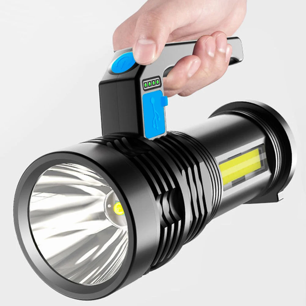 

LED COB Bright Flashlight 300lm 800mAh Waterproof Portable Searchlight Micro USB Charging Powerful Flashlight for Outdoor Hiking