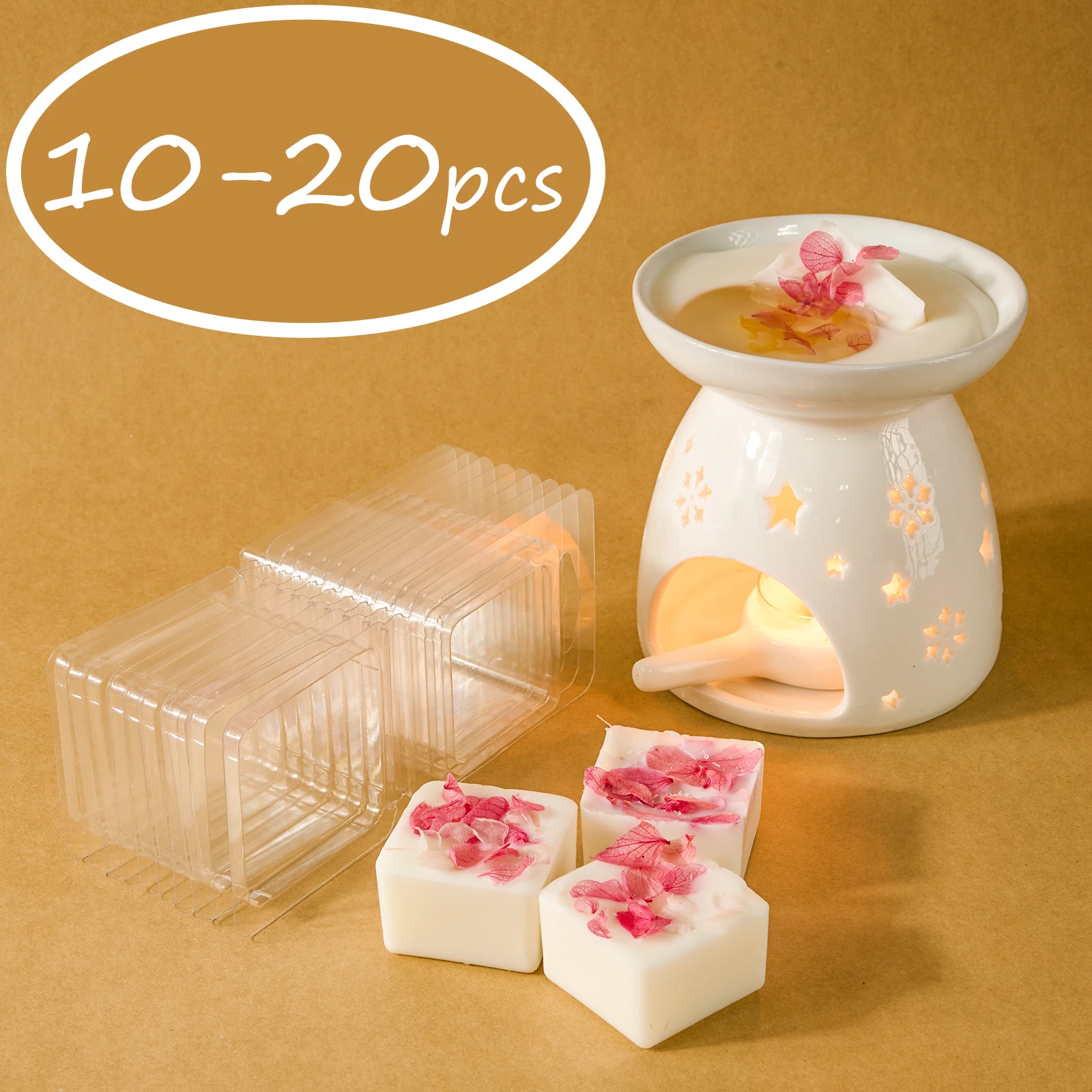 10/20 шт. квадратные пластиковые формы для изготовления свечей