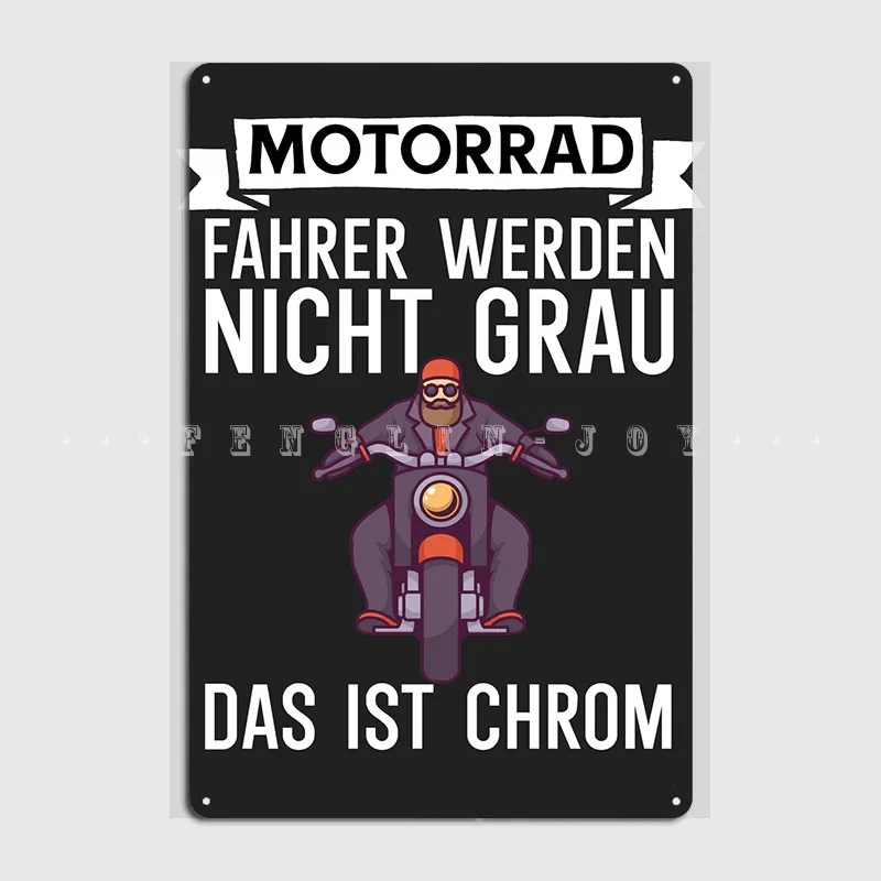 

Класс Chrom Motorrad Fahrer постер металлическая фотография клубный бар создание стен декор жестяной знак постер