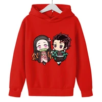 2022 new anime demon killer hooded sweater boys girls casual autumn outdoor sports pullover harajuku jogging streetwear