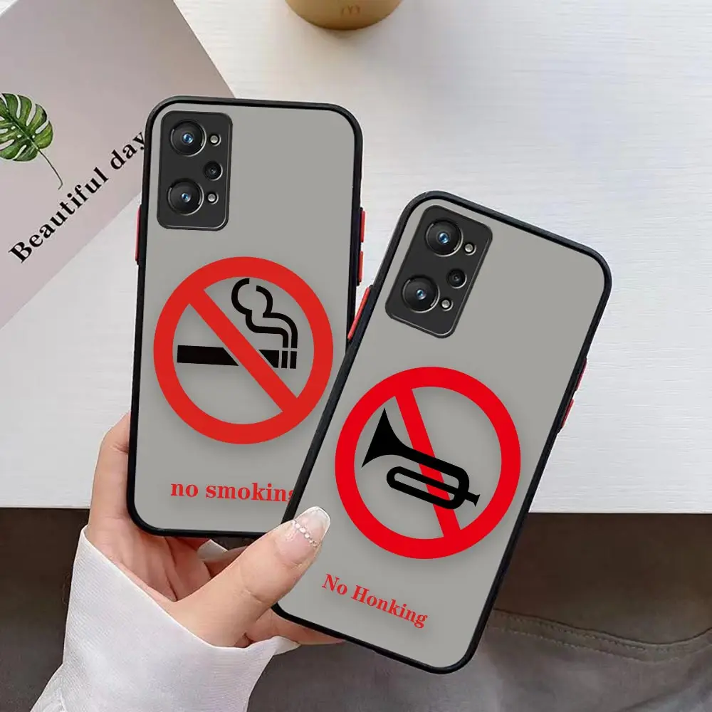 

Matte Case For REALME C35 C33 C31 C30S C25Y C21Y C21 C20 C15 C12 C11 9 8 8I 7 7I 6 5 PRO PLUS 5G Case Warning Safety Sign