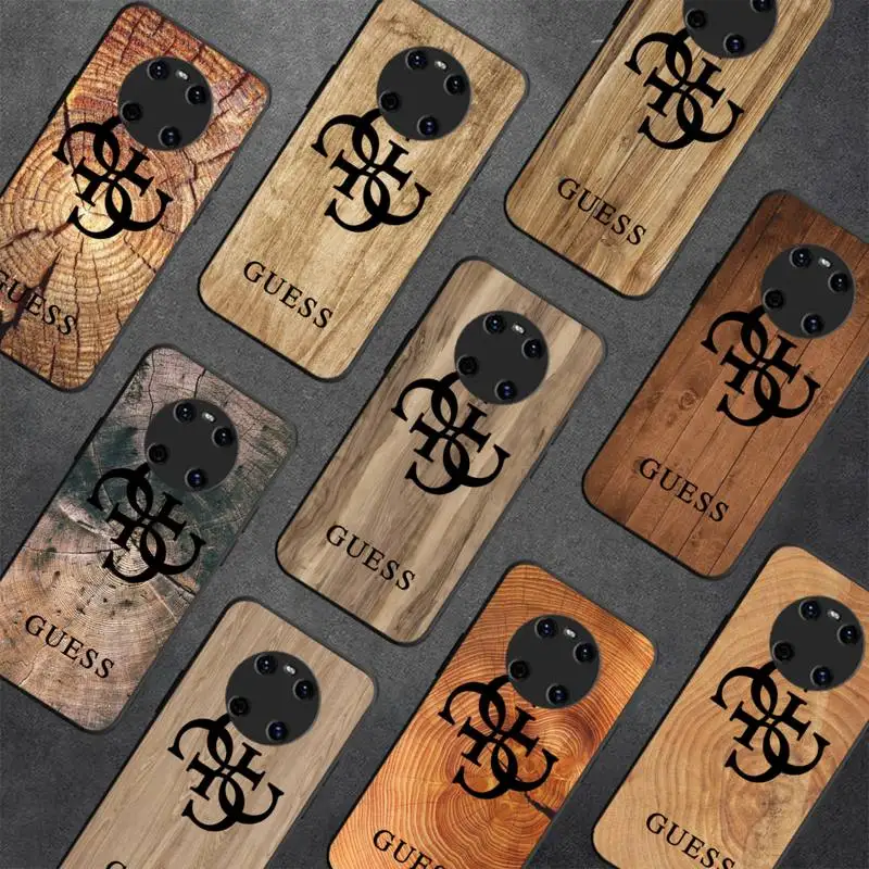

Fashion Brand Guess Wood Floor Cartoon Pattern Phone Case For Huawei Y5 Y62019 Y52018 Y92019 funda case for 9prime2019