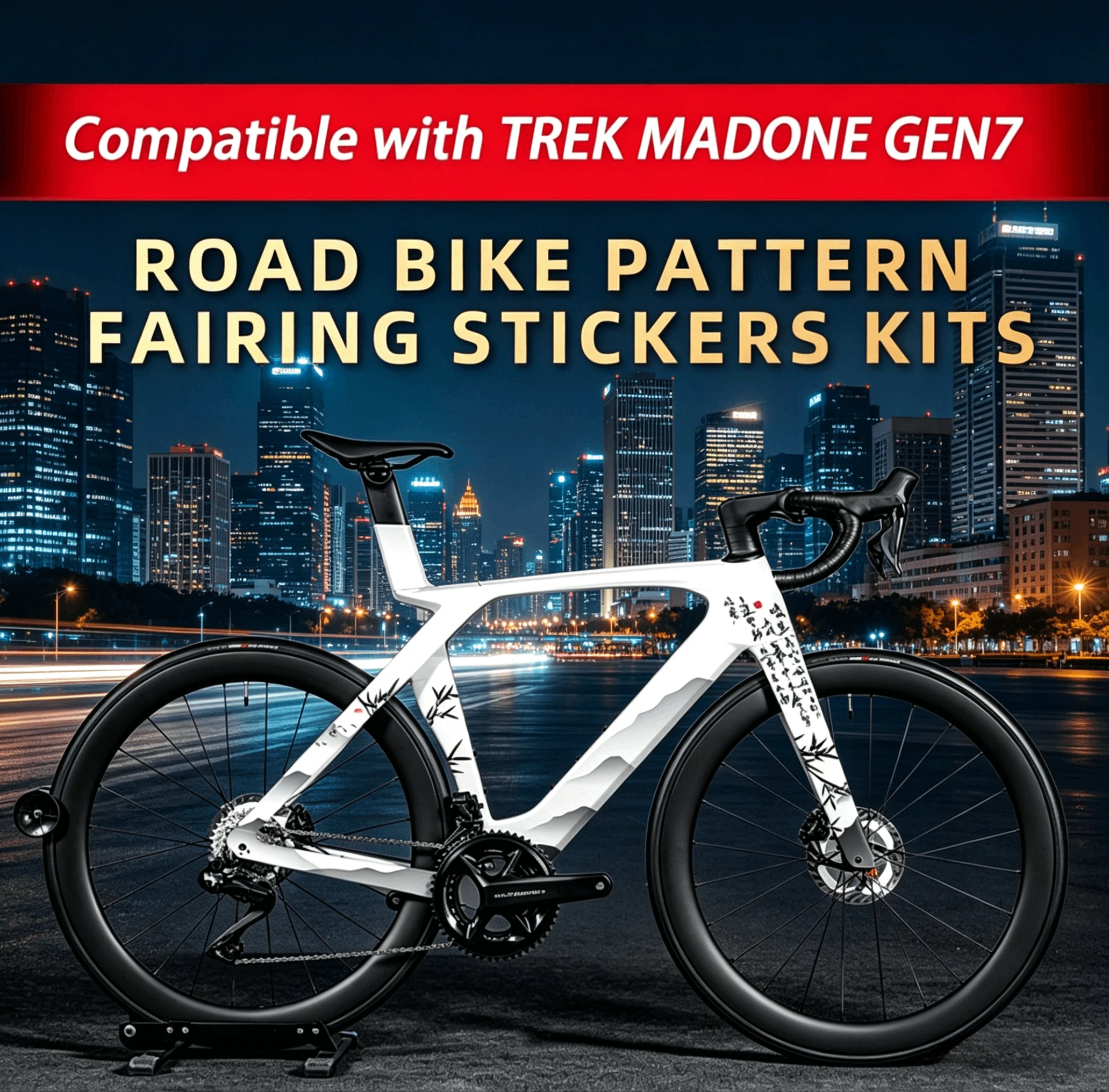 Фото Совместимая с велосипедной рамой TREK 7-го поколения Madone наклейка-пленка для полной оклейки, защита от царапин, без остатков №1