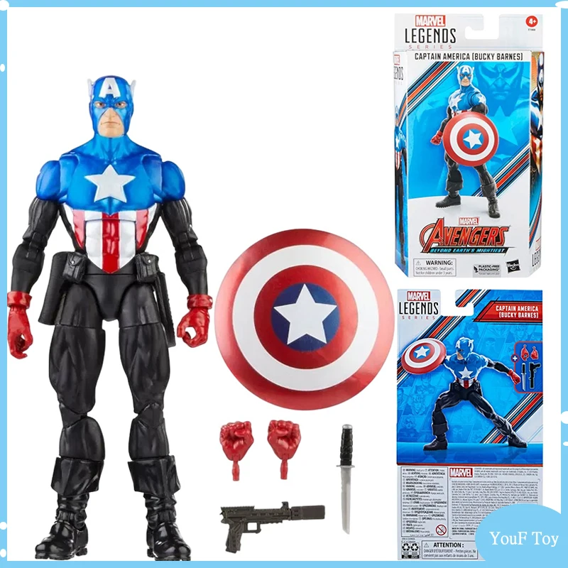 

16cm Original Marvel Legends Captain America Bucky Barnes Avengers 60th Annversary Action Figure Collect Model Toy Kids Gift