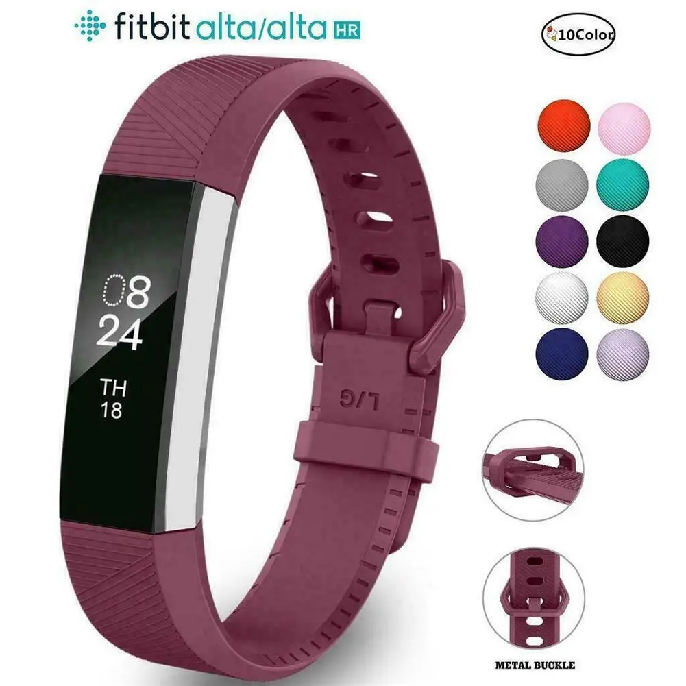 

Ремешок спортивный безопасный для Fitbit Alta HR, мягкий силиконовый регулируемый сменный Браслет с пряжкой для наручных часов