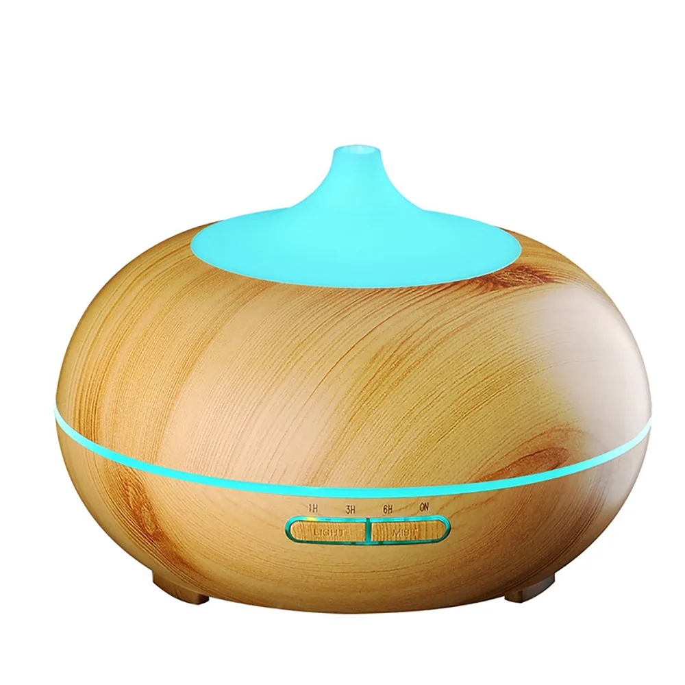 

Wood grain aroma diffuser humidifier 550ml remote intelligent ultrasonic light fragrance machine essential oil