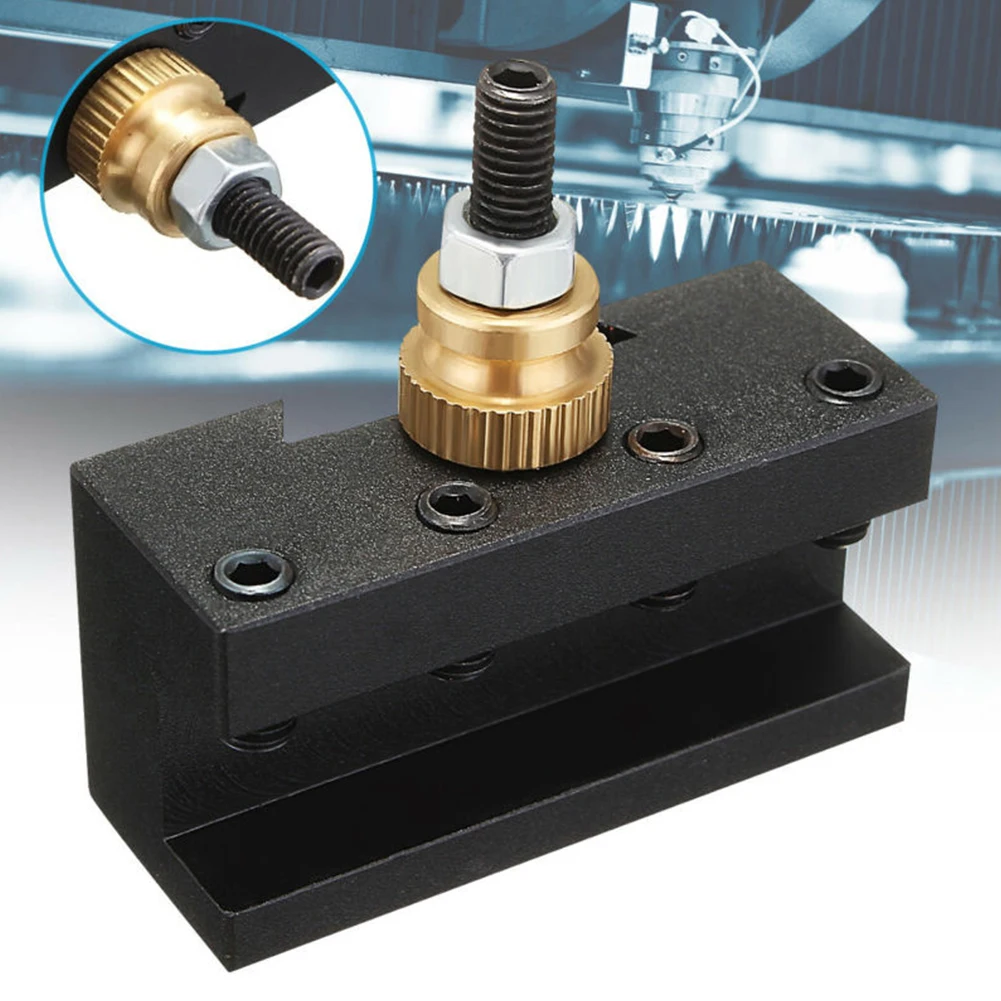 

1/4- 1/2 Mini Lathe Quick Change Post Facing Milling Turning-Tool Holder Aluminum Alloy Cylindrical Tool Holder 49*49*20mm