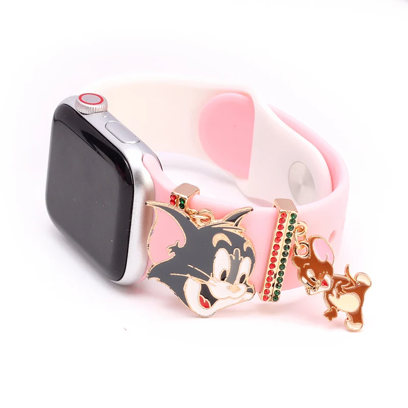 

Decoration for Apple Watch Band 8 7 6 3 Se Diamond Jewelry Charms Accessories Samsung/Huawei Watchstrap 20/22mm Watch Bracelet