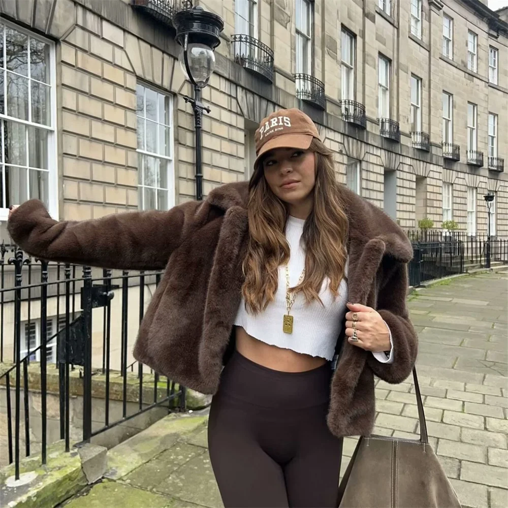 UNIZARA женская короткая стильная куртка с лацканами и длинными рукавами