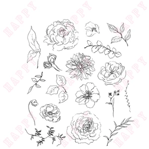 Season Arrival Floral Elements 2022 Stamp Scrapbook Diy Decoration Diary Craft Embossing Background Template Greet Card Handmade