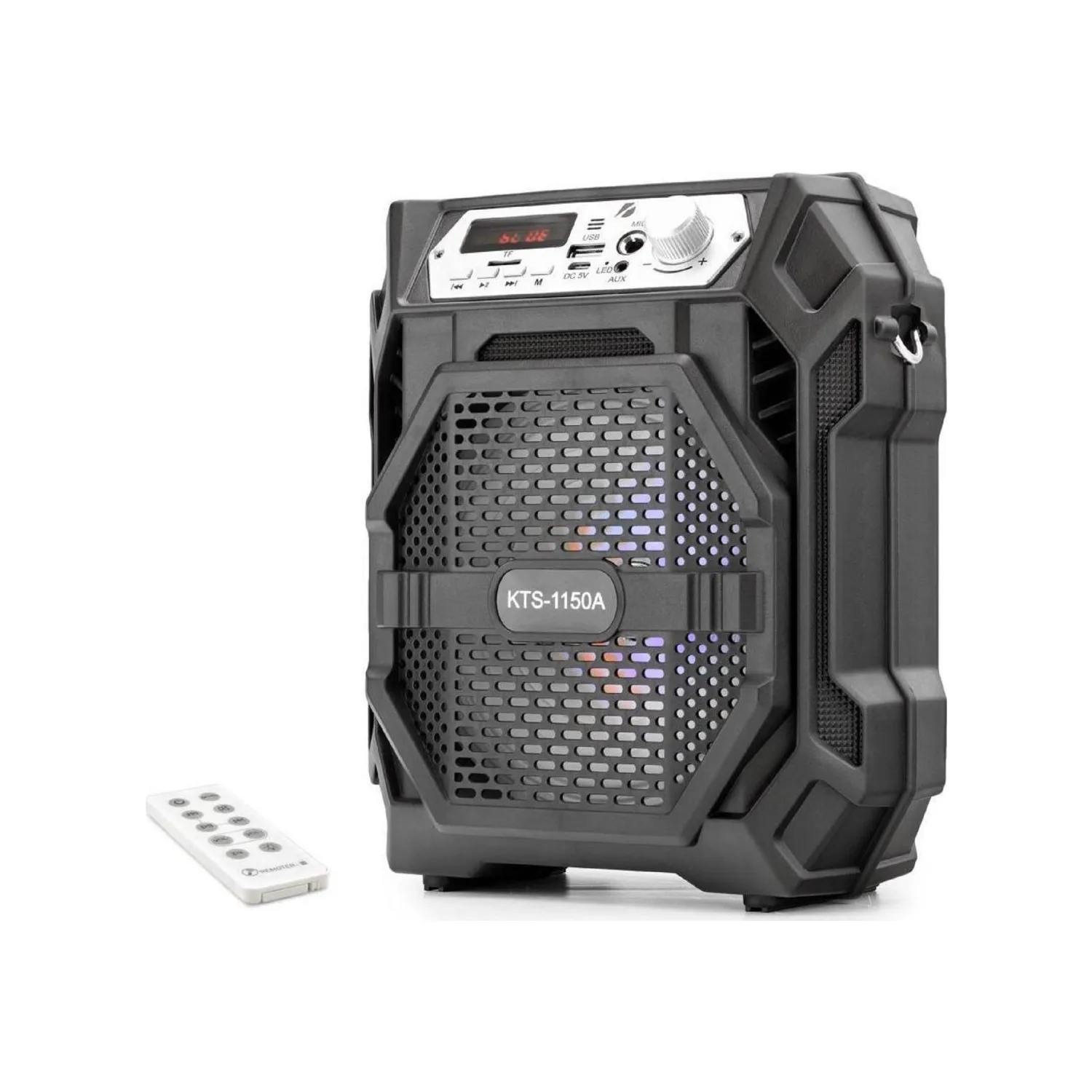 

Carry Strap Portable Wireless Bluetooth Powered Party Speaker TWS Sound Box with Microphone, 6.5 Inch 20W with FM Remote Control
