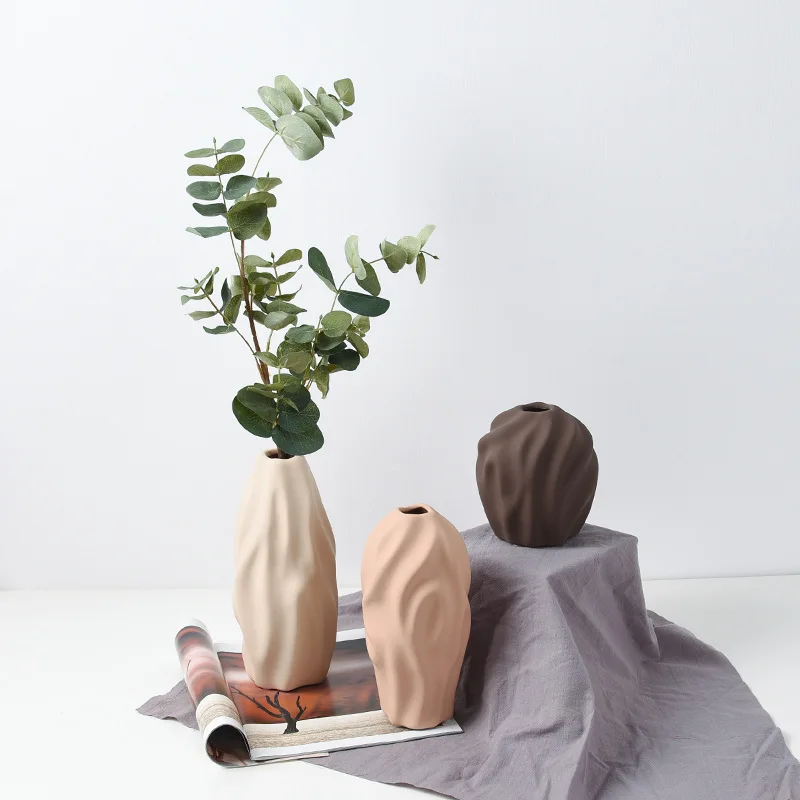 

Nordic Vase Morandi Ceramic Vase Art Flower Home Living room Creative Floral Plant Composition TV Cabinet Model Decoration Gift