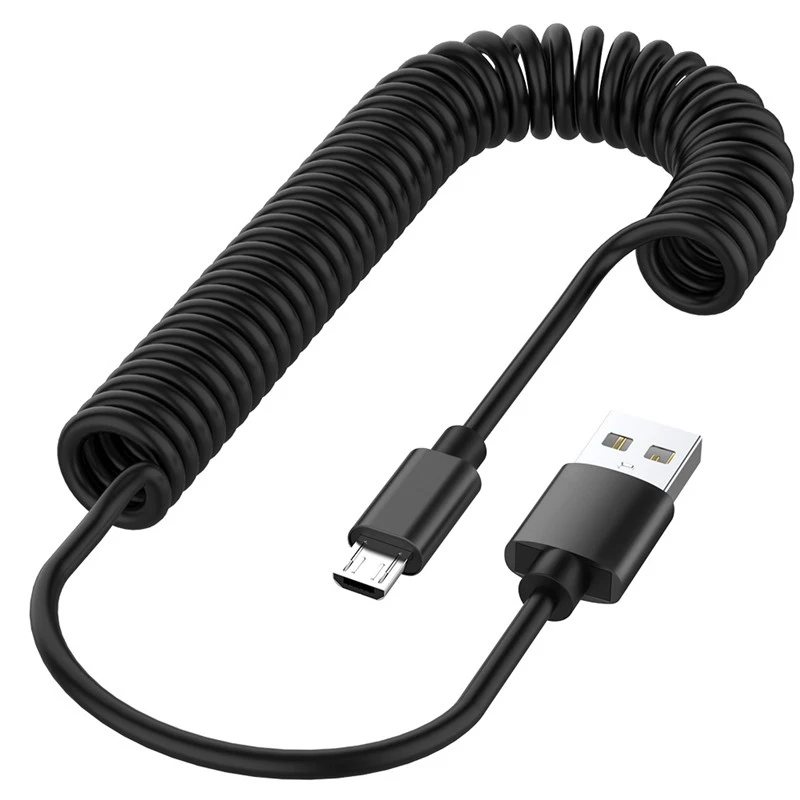 

Spring USB Cable Retractable Micro USB Type C Fast Charging Data Cable USB Type-C Charger Wire Cord Adapter For Samsung Android