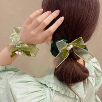 ponytail holder bell orchid stretchy hair ties headwear scrunchies women hair rope korean style large intestine rings