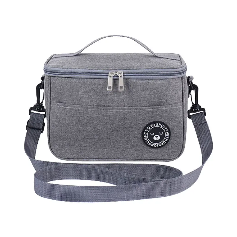 

Food Thermal Lunch Box Bag Durable Waterproof Office Cooler Lunchbox Organizer School Kids Insulated Case with Strap