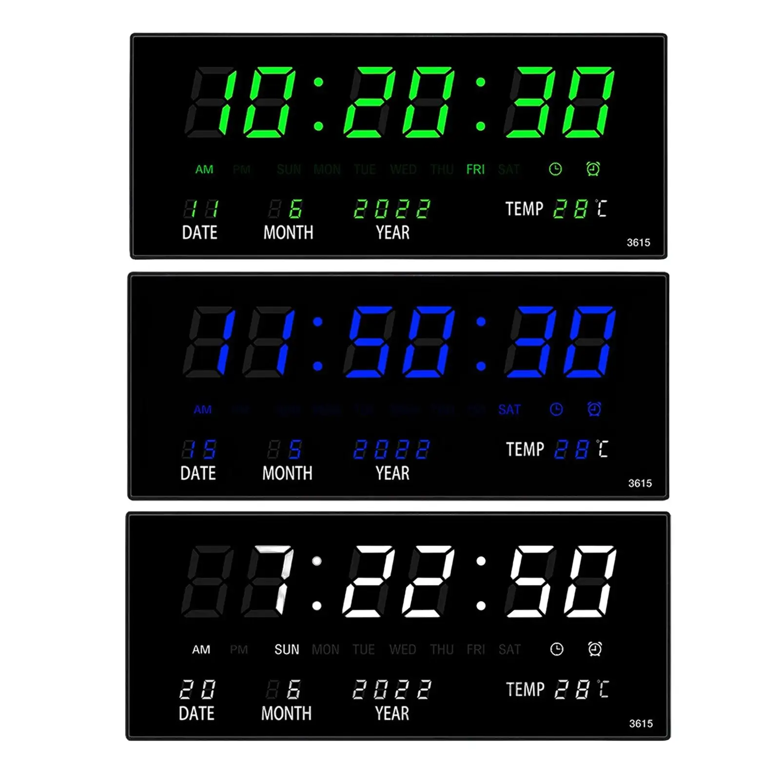 

Digital Alarm Clock with Temperature Display Calendar Perpetual Calendar Electronic Clock for Office Travel Elderly Boys