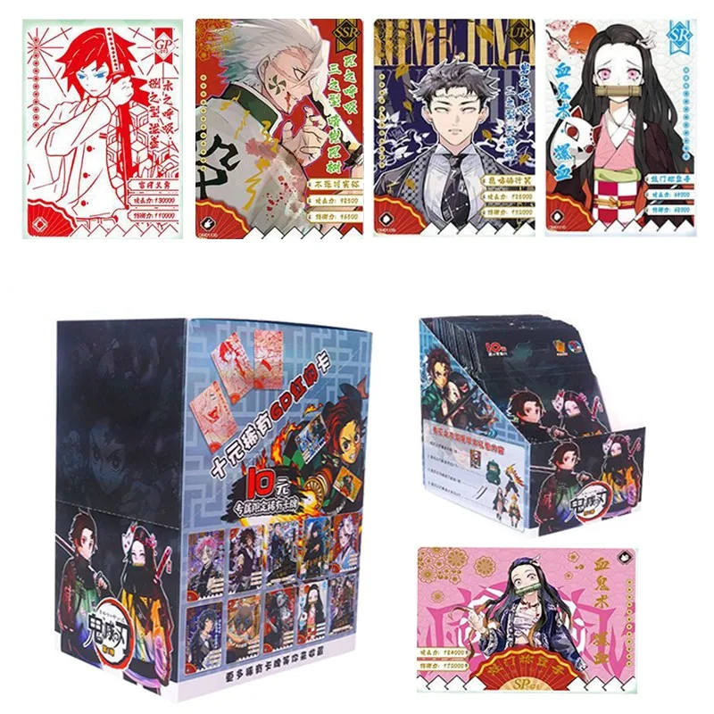 

2022 New Anime Demon Slayer Cards Box Hobby Collection Tcg Playing Game Rare Card Kimetsu No Yaiba Figures For Children Gift Toy