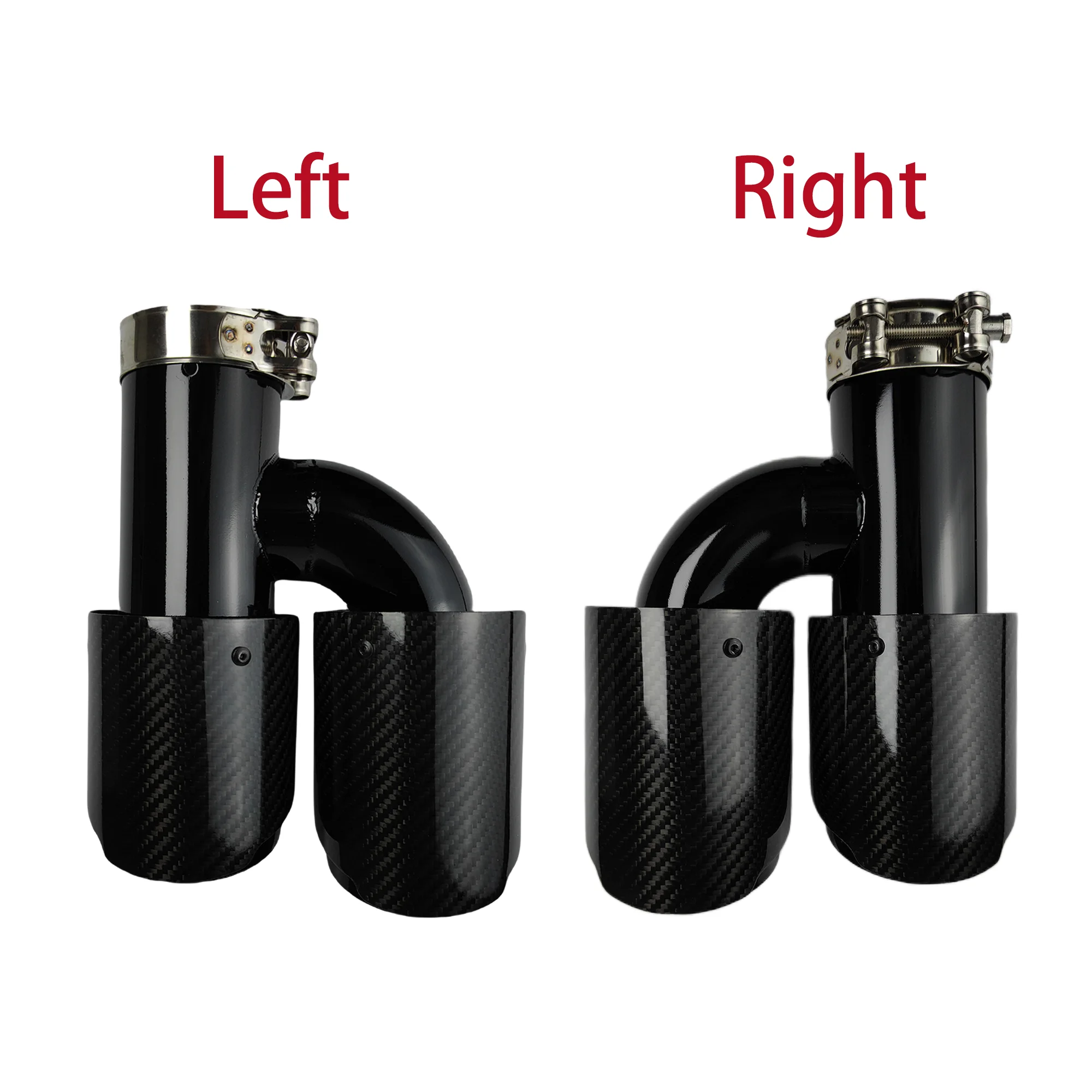 Универсальный автомобильный глушитель из углеродного волокна длина черного