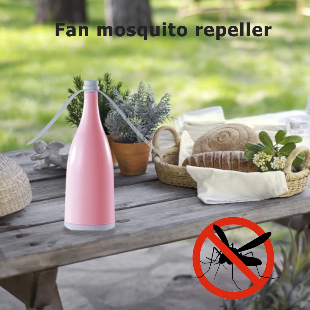 

Insect Bottle Shape Repellent Fan Electronic Pest Control Fan USB Charging Mosquito Fly Destroyer Propellor for Outdoor