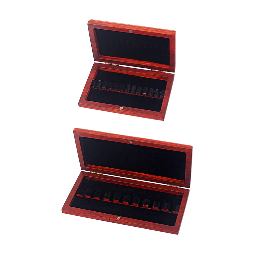 

Solid Redwood Oboe Reed Case Fishing Rod Boxes Wear-resistant Lightweight Coated Appearance Storage for 10 12 Pieces Capacity