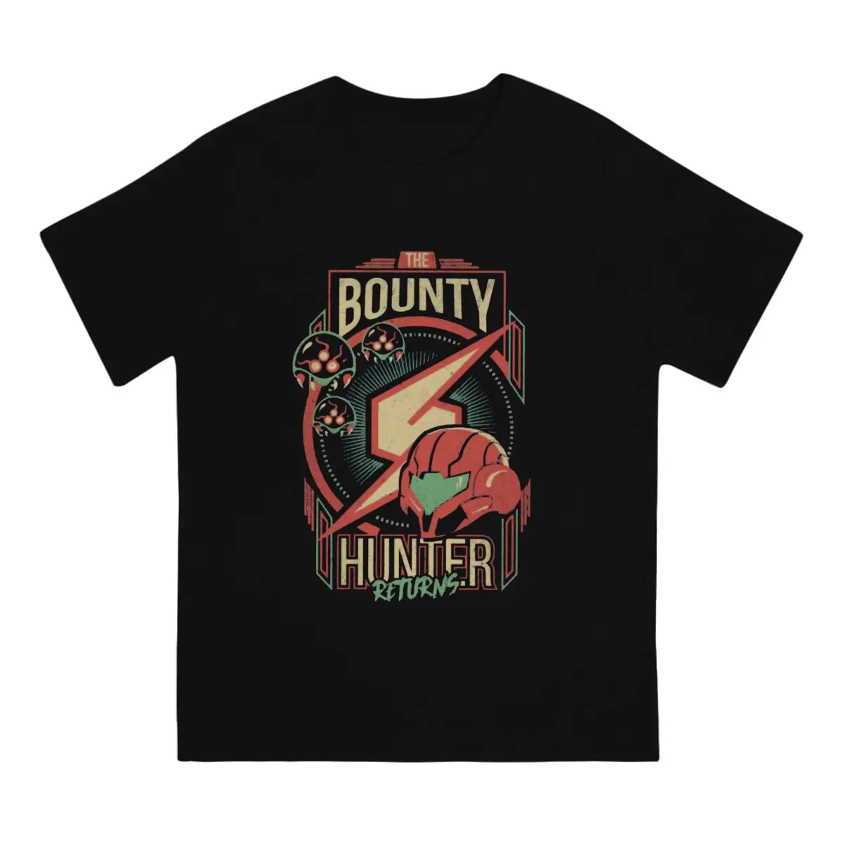 

Bounty Hunter Classic Men T Shirt Metroid Prime Game Funny Tees Short Sleeve Round Collar T-Shirt 100% Cotton Printed Clothing