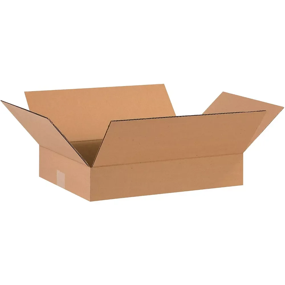 

Box Partners Flat Corrugated Boxes 16" x 12" x 3" Kraft 25/Bundle 16123