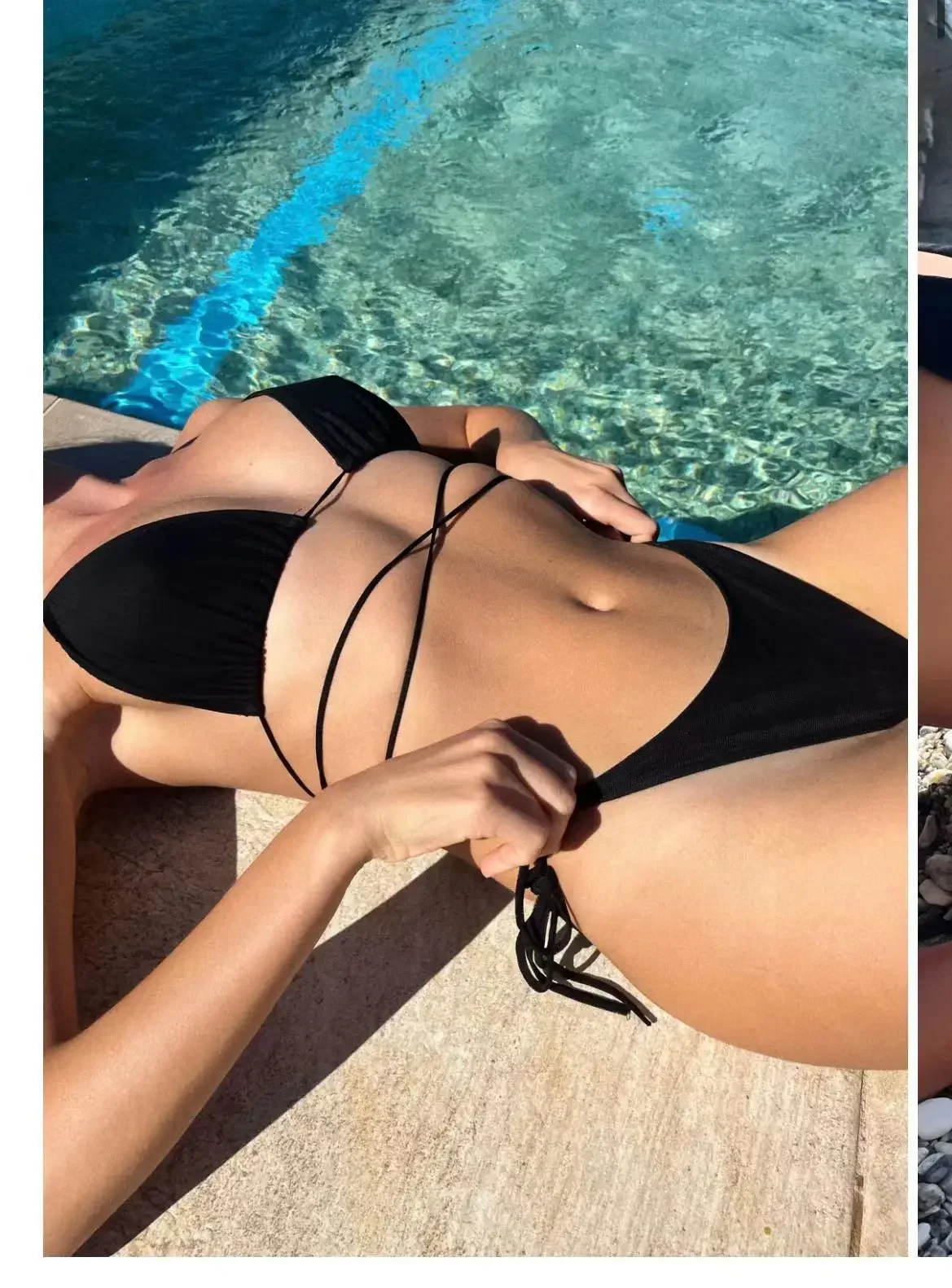 Украшение бикини wanita Panger aang Transisi Buram Bernapas Suspender Thong Bikini pakaian renang Presse bara 2023