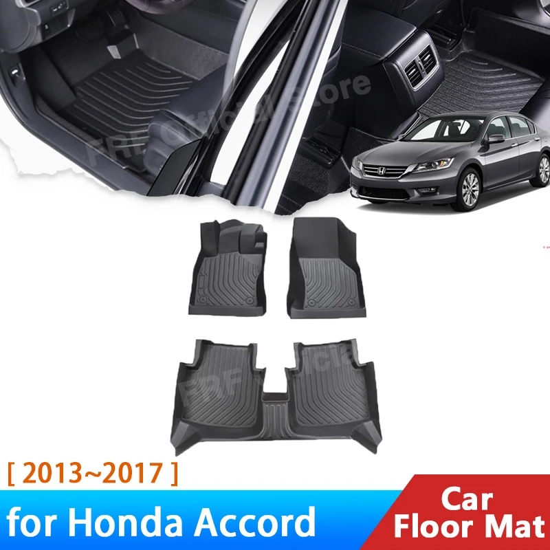

TPE for Honda Accord 9 9th Gen 2013 2014 2015 2016 2017 Accessories Car Floor Mat Foot Panel Liner Carpet Pad Waterproof Mats 3x