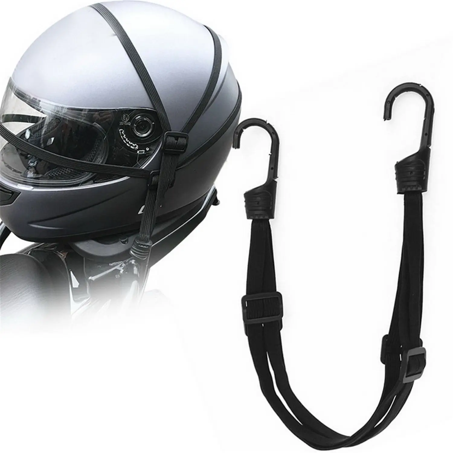 

1PC Motorcycle Helmet Straps Hooks Luggage Retractable Elastic Rope Fixed Strap Moto Helmet Luggage Net Motorcycle Accessories