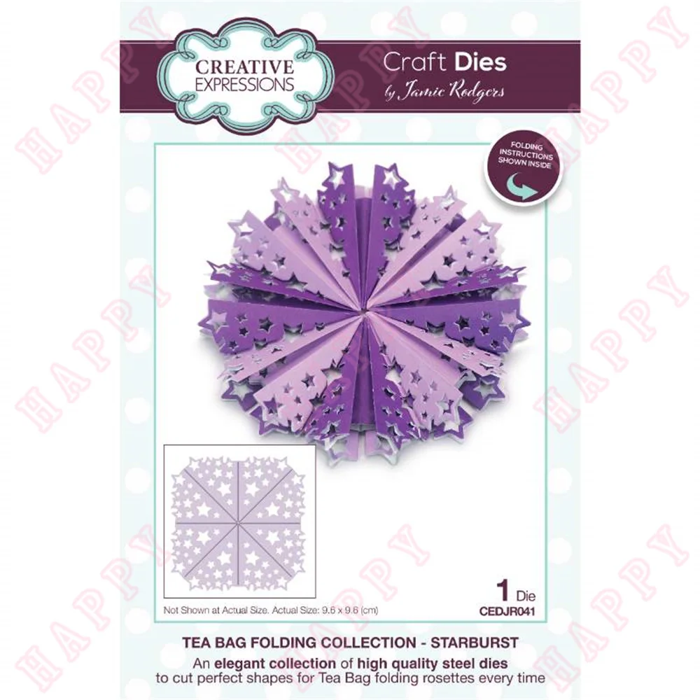 

2022 Tea Bag Folding Starburst Diary Template DIY Scrapbook Album Paper Card Make Decoration Embossing Craft Metal Cutting Dies