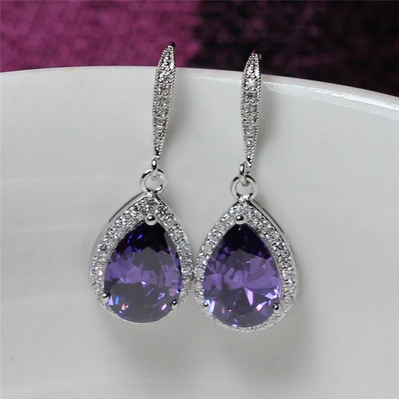 Классические серьги-капли Huitan для женщин с камнем фианита модные аксессуары