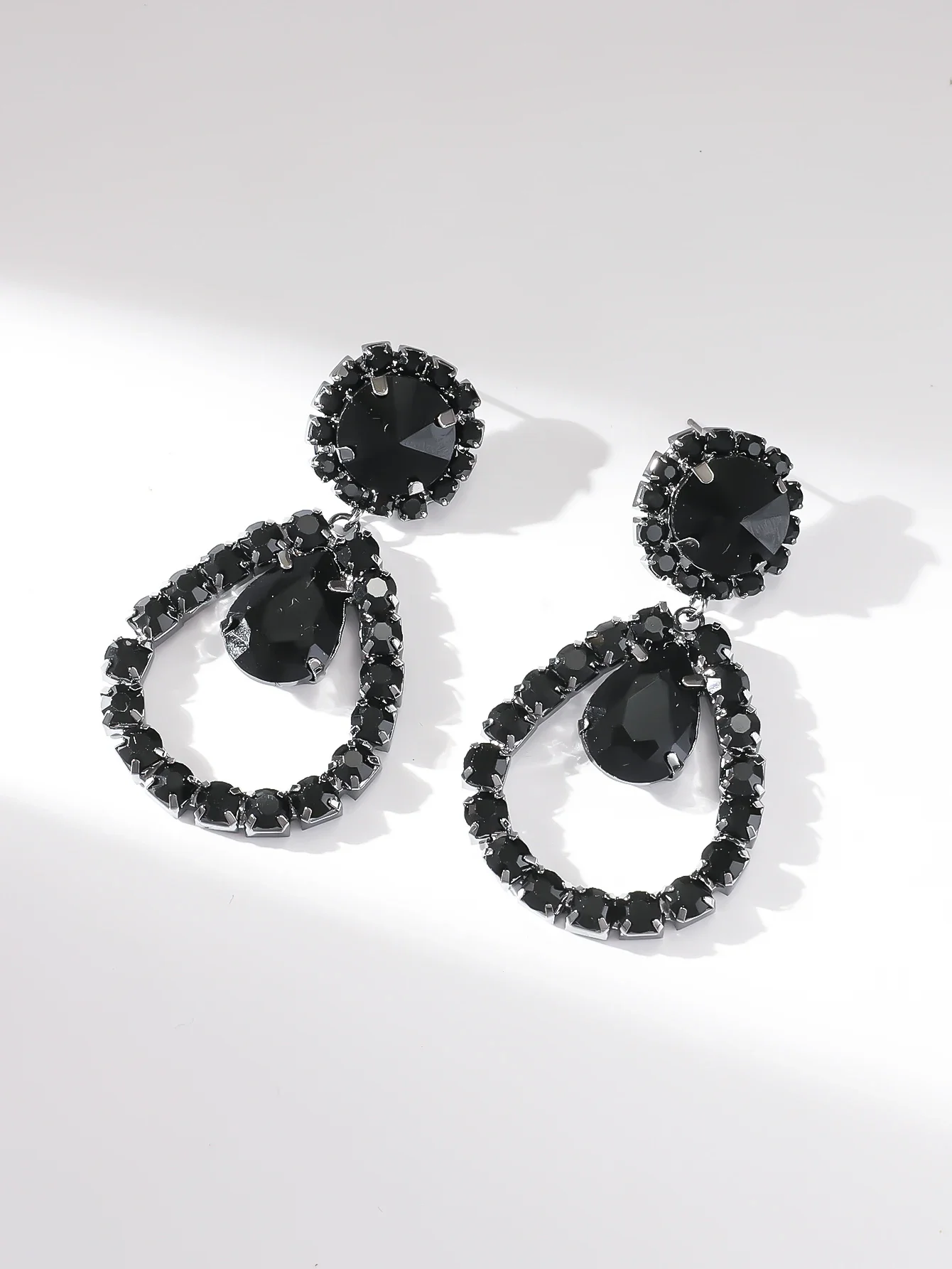 Роскошные цветные треугольные серьги со стразами для женщин свадебные висячие