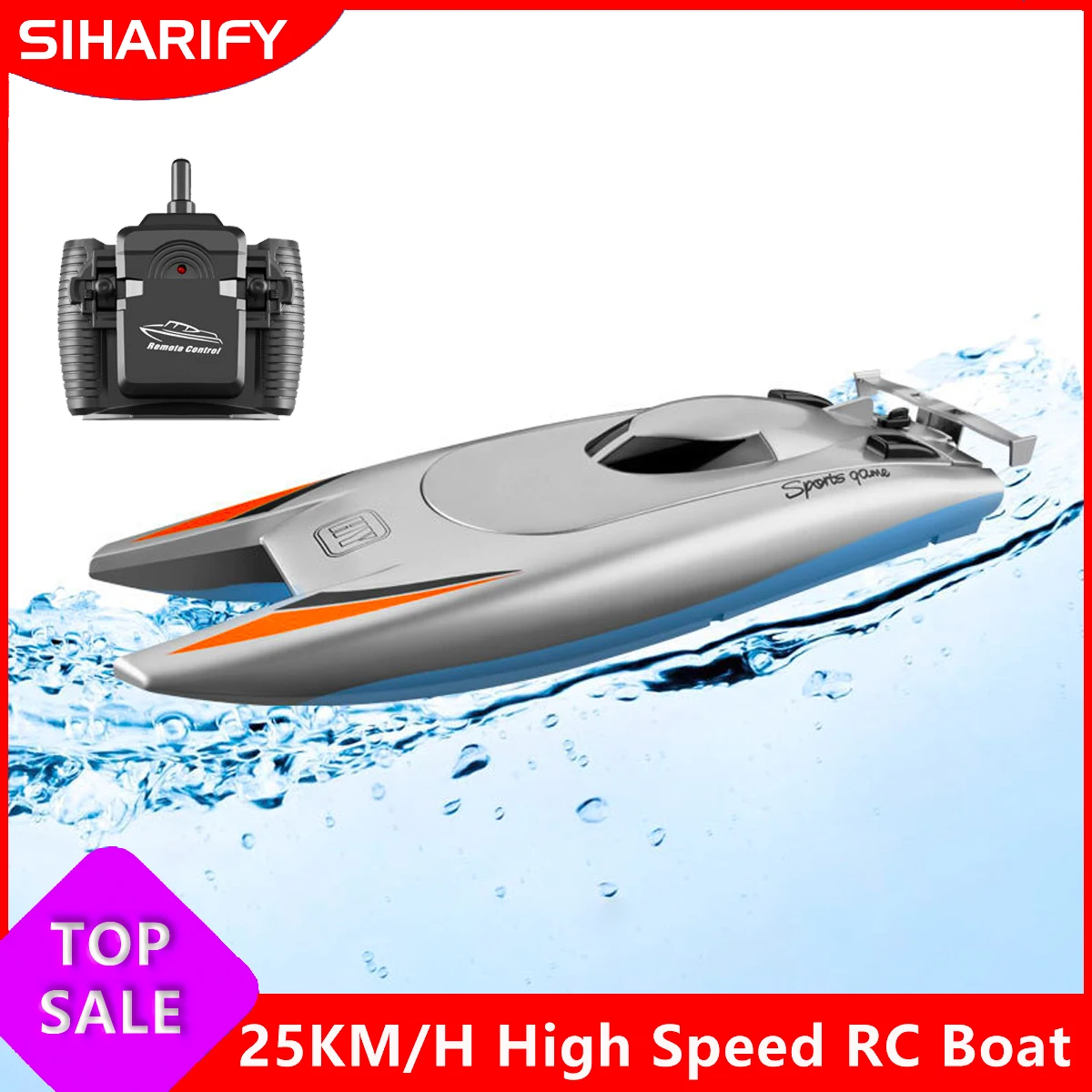 

2023 NEW 2.4G RC Boats 25KM/H High Speed Racing Boat 2 Channels Dual Motor Remote Control Boats for Kids Adult Racing Toys Boat